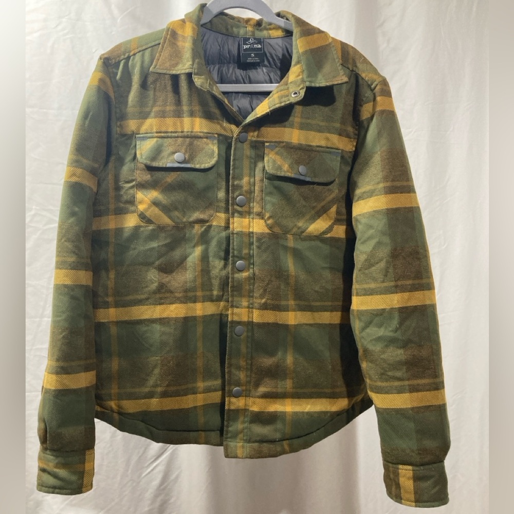 Prana men’s flannel insulated jacket size small
